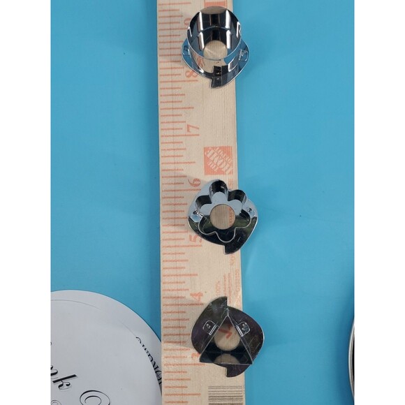 JOKUMO 10 Pc Linzer Cutters 430 Stainless  Steel Cookie Cutter Set In Round Tin - Picture 15 of 15